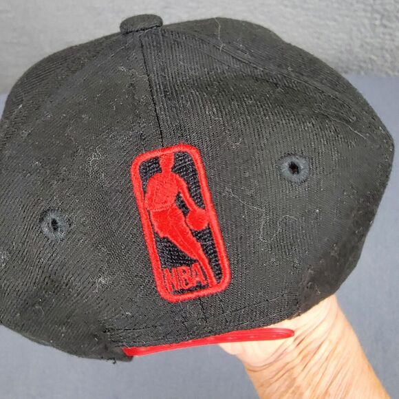 Toronto Raptors Basketball NBA Baseball Cap Hat Youth Script Black Red Snapback - Picture 3 of 11